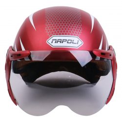mũ bảo hiểm và Nón Bảo Hiểm 1/2 Đầu Napoli N077 Kính Chắn Gió (Màu đỏ tem trắng) 9
