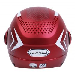 mũ bảo hiểm và Nón Bảo Hiểm 1/2 Đầu Napoli N077 Kính Chắn Gió (Màu đỏ tem trắng) 8