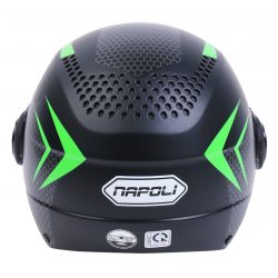 mũ bảo hiểm và Nón Bảo Hiểm 1/2 Đầu Napoli N077 Kính Chắn Gió (Màu đen tem xanh) 9
